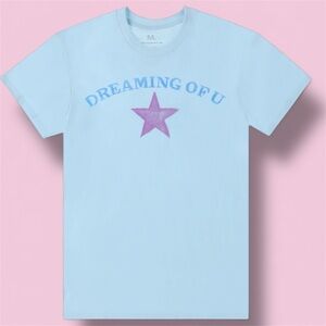 Light Blue T-Shirt with Purple Star